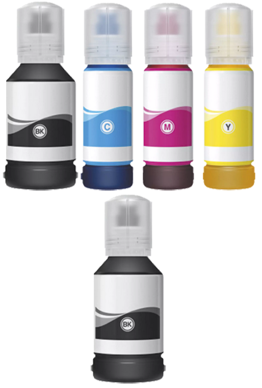 Epson Compatible 113 Full set of Ecotank Ink Bottles & EXTRA BLACK (2 x Black, 1 x Cyan/Magenta/Yellow)